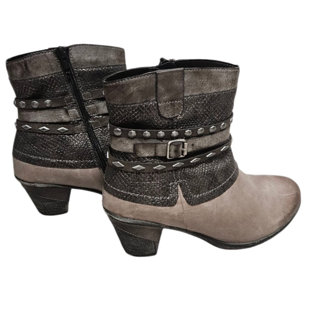 Remonte Servas Studded boots with faux snakeskin
